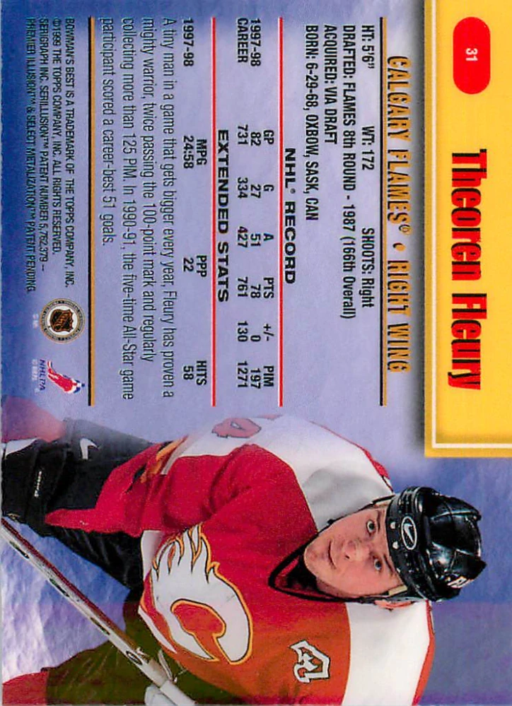 1998-99 Bowman's Best - Theoren Fleury #31