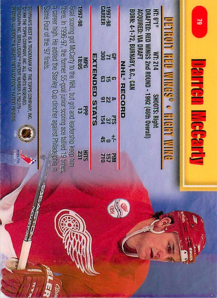1998-99 Bowman's Best - Darren McCarty #79