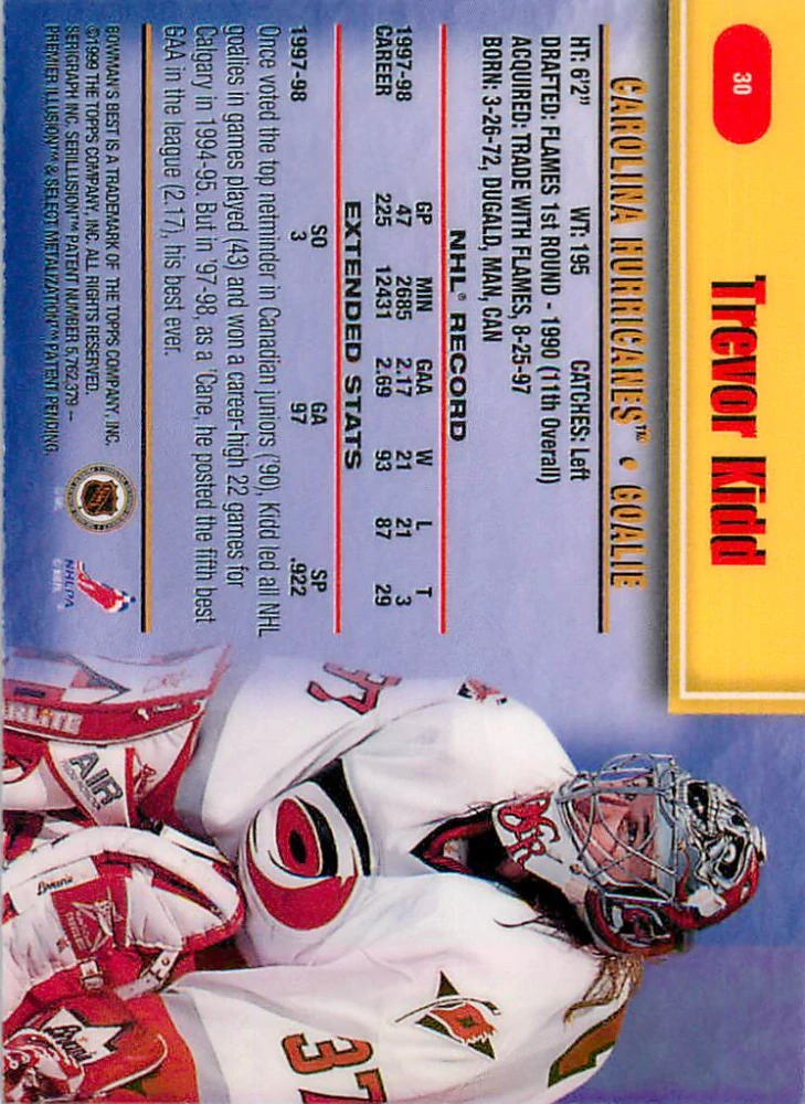 1998-99 Bowman's Best - Trevor Kidd #30