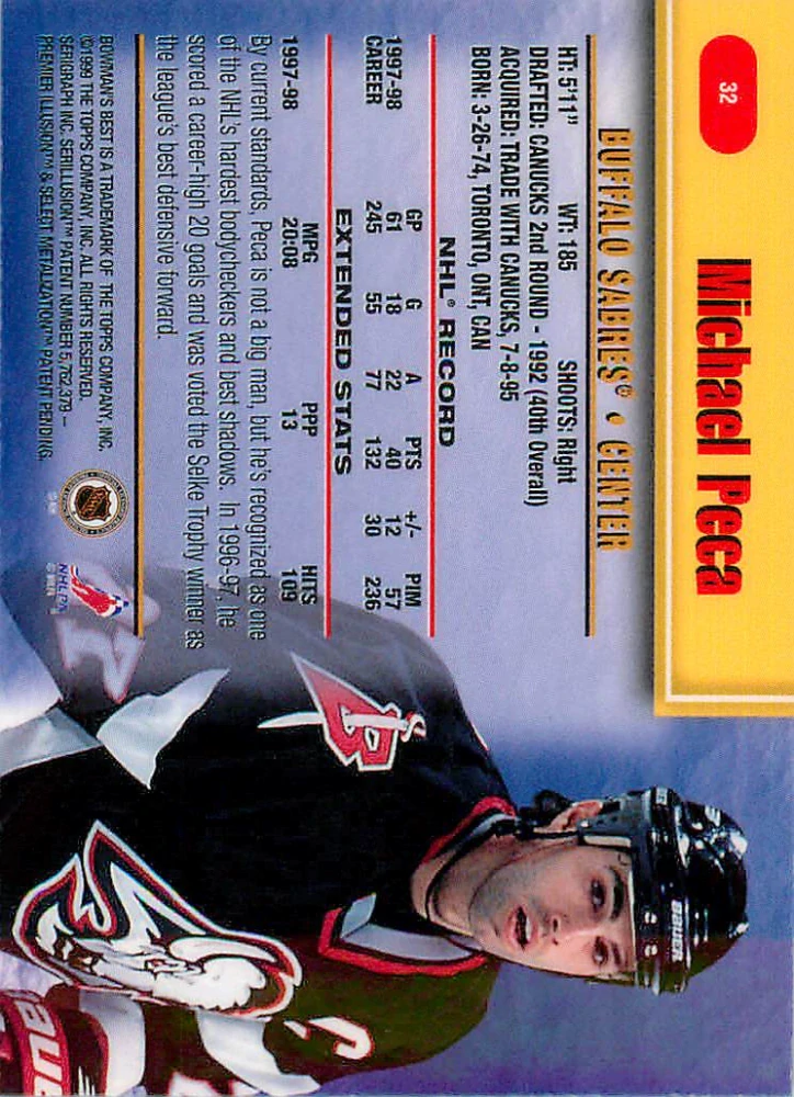 1998-99 Bowman's Best - Michael Peca #32