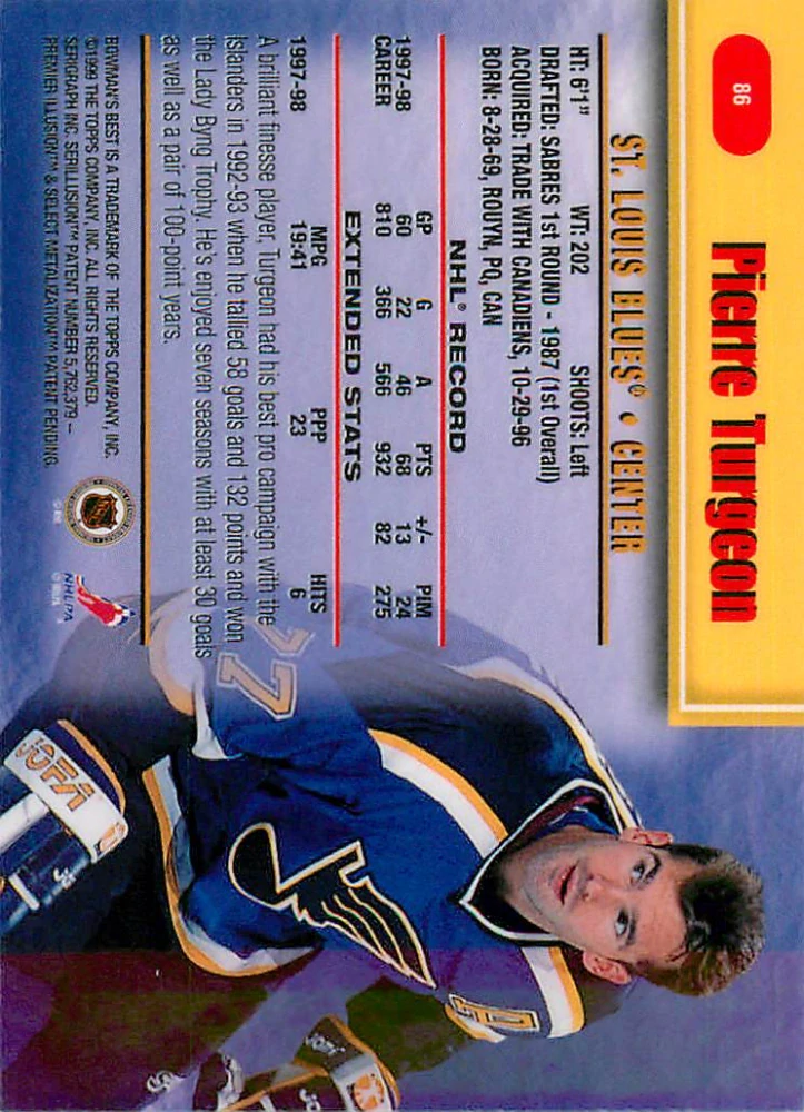 1998-99 Bowman's Best - Pierre Turgeon #86