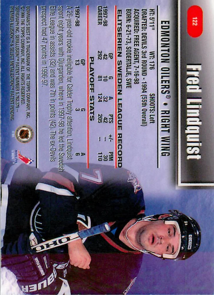1998-99 Bowman's Best - Fred Lindquist #122