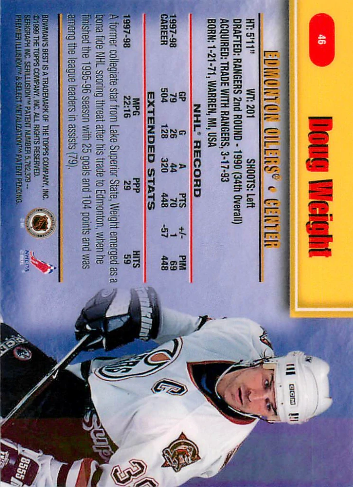 1998-99 Bowman's Best - Doug Weight #46