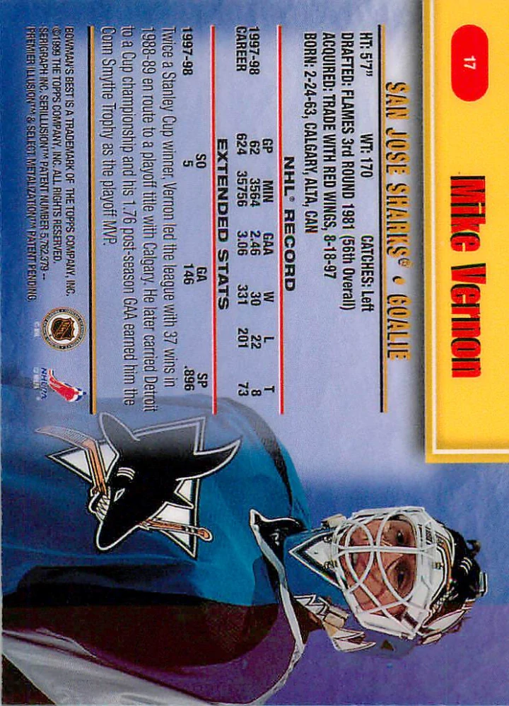 1998-99 Bowman's Best - Mike Vernon #17