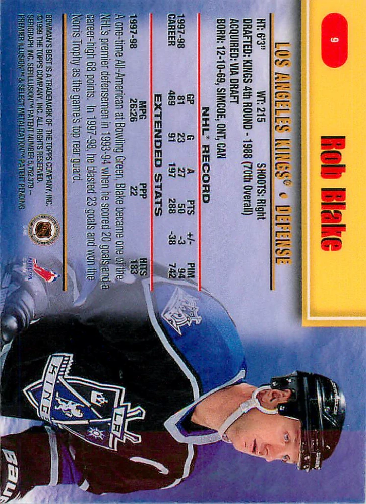 1998-99 Bowman's Best - Rob Blake #9