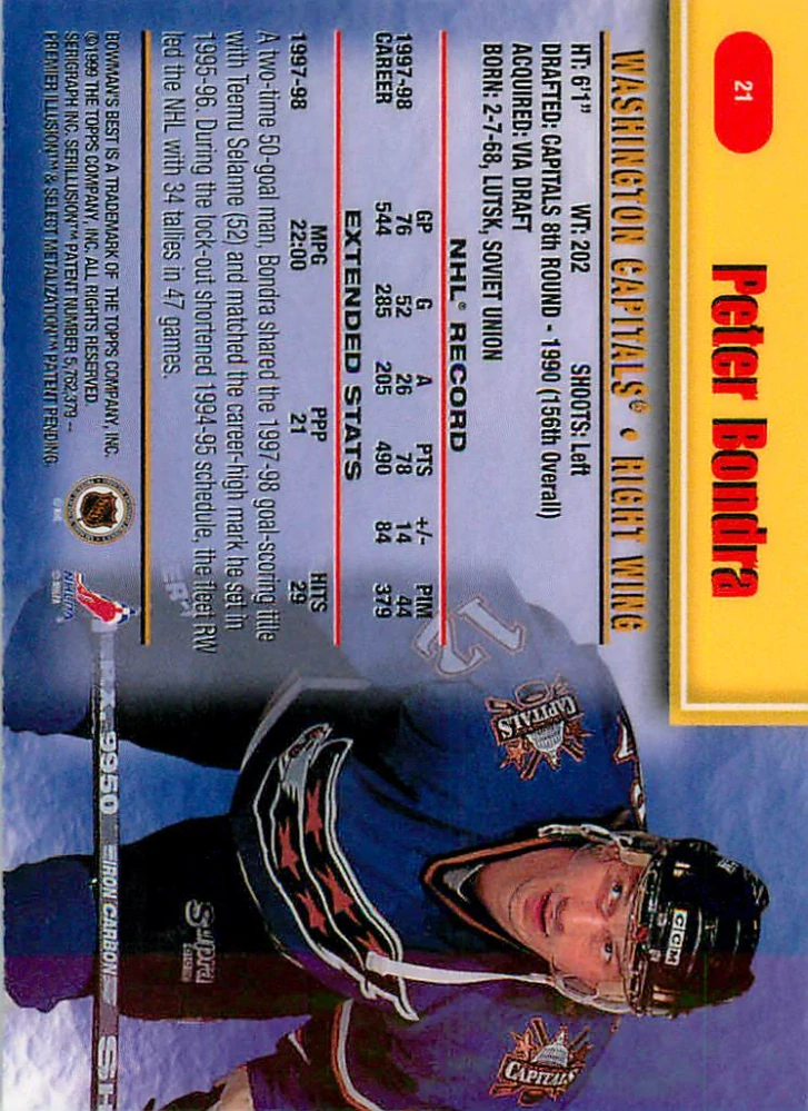 1998-99 Bowman's Best - Peter Bondra #21