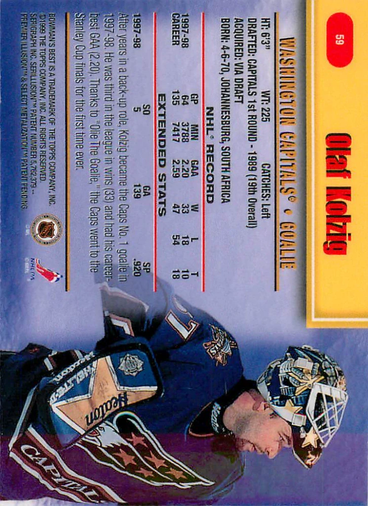 1998-99 Bowman's Best - Olaf Kolzig #59