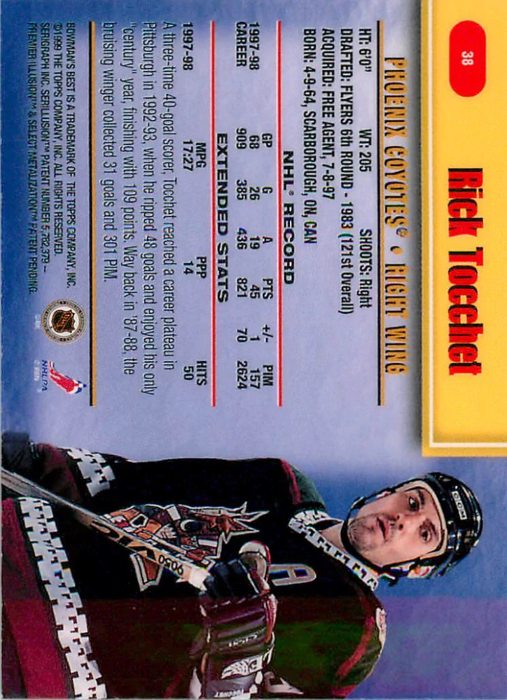 1998-99 Bowman's Best - Rick Tocchet #38
