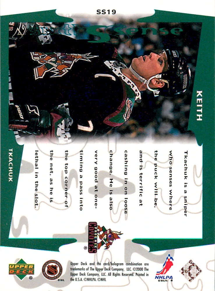 1999-00 UD Series 2 - Keith Tkachuk - Sixth Sense #SS19