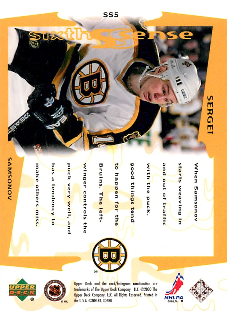 1999-00 UD Series 2 - Sergei Samsonov - Sixth Sense #SS5
