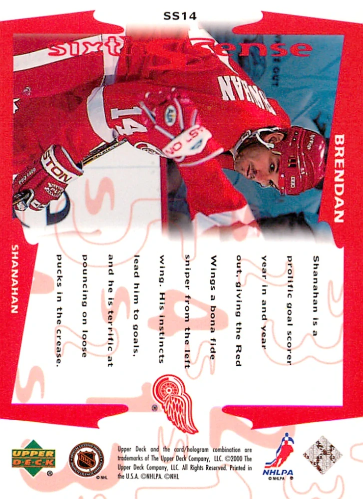 1999-00 UD Series 2 - Brendan Shanahan - Sixth Sense #SS14