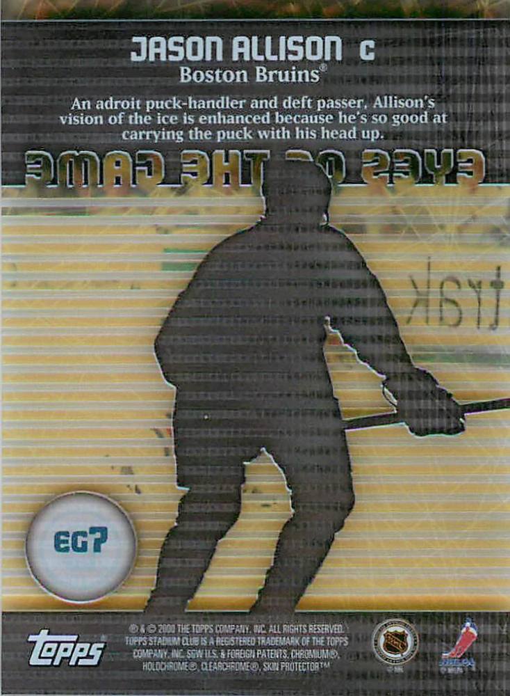 1999-00 Topps Stadium Club - Jason Allison - Eyes of the Game #EG7