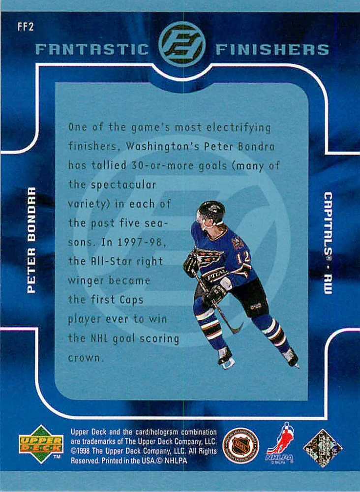 1998-99 UD Series 1 - Peter Bondra - Fantastic Finishers #FF2