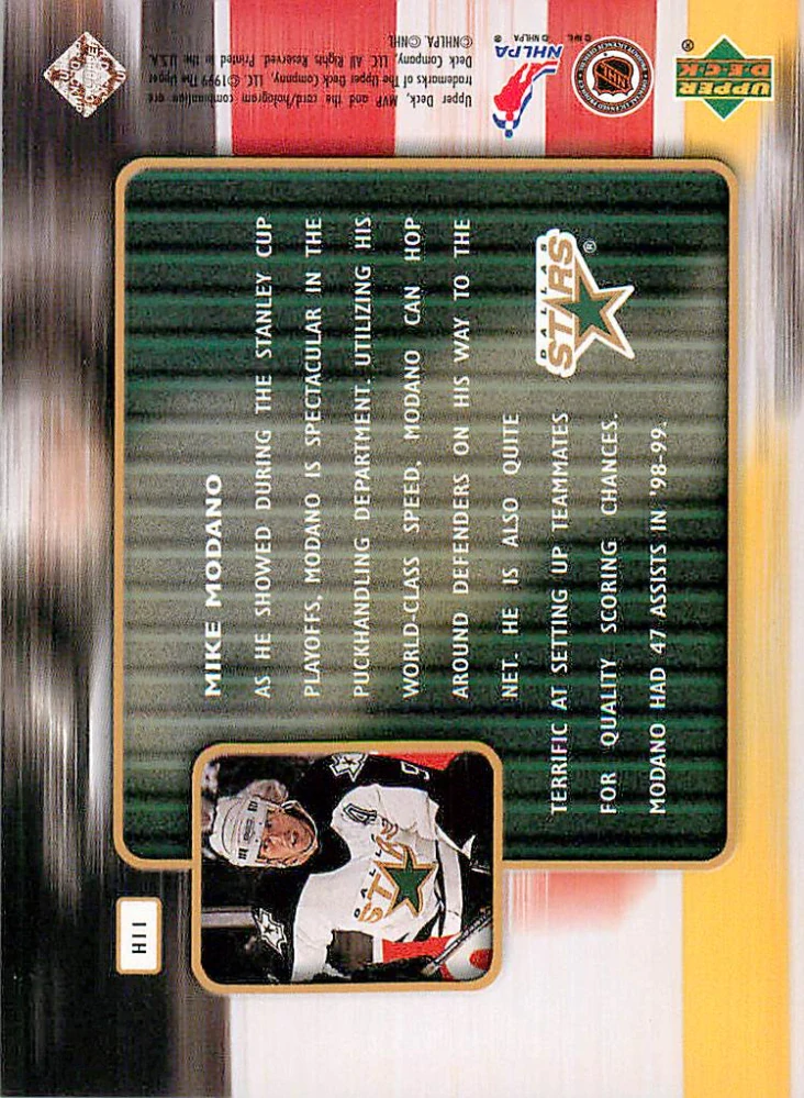 1999-00 UD MVP - Mike Modano - Hands of Gold #H11