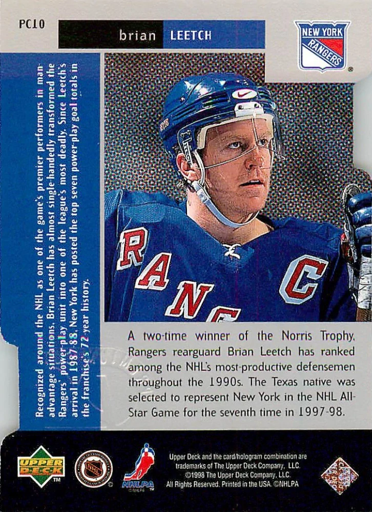 1997-98 UD Black Diamond - Brian Leetch - Premium Cut #PC10