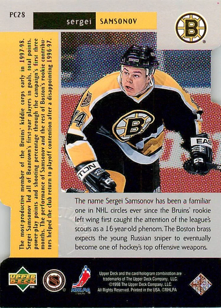 1997-98 UD Black Diamond - Sergei Samsonov - Premium Cut #PC28