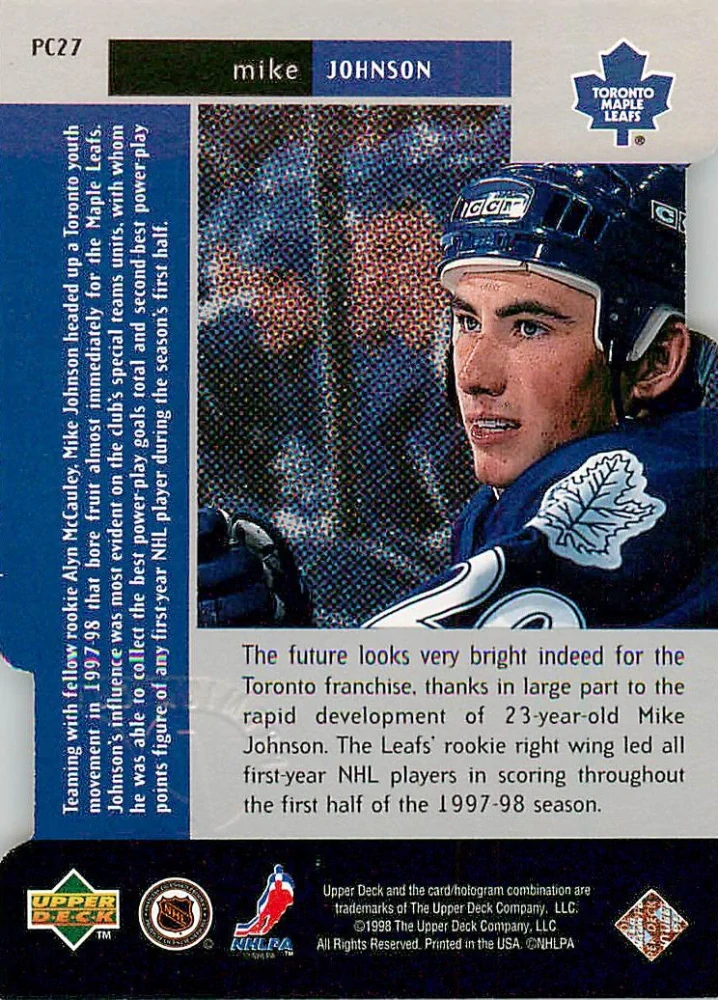 1997-98 UD Black Diamond - Mike Johnson - Premium Cut #PC27