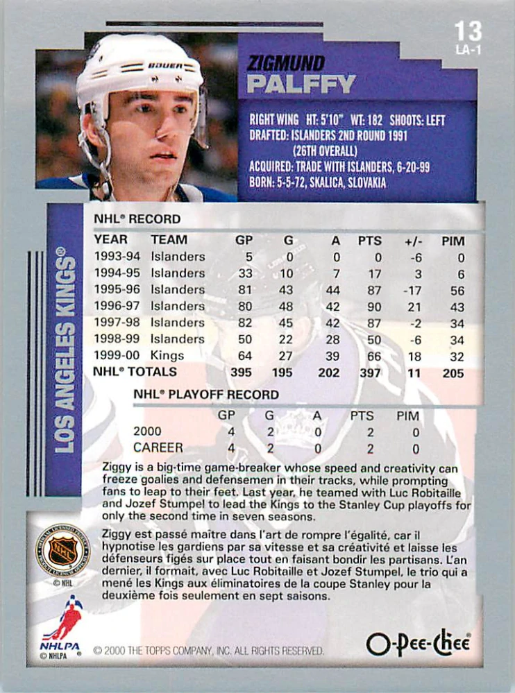 2000-01 O-Pee-Chee - Žigmund Pálffy #13