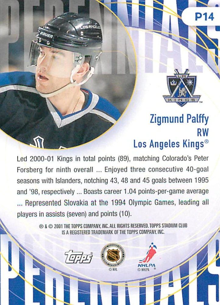2001-02 Topps Stadium Club - Žigmund Pálffy - Perennials #P14
