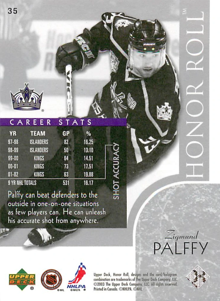 2002-03 UD Honor Roll - Žigmund Pálffy #35