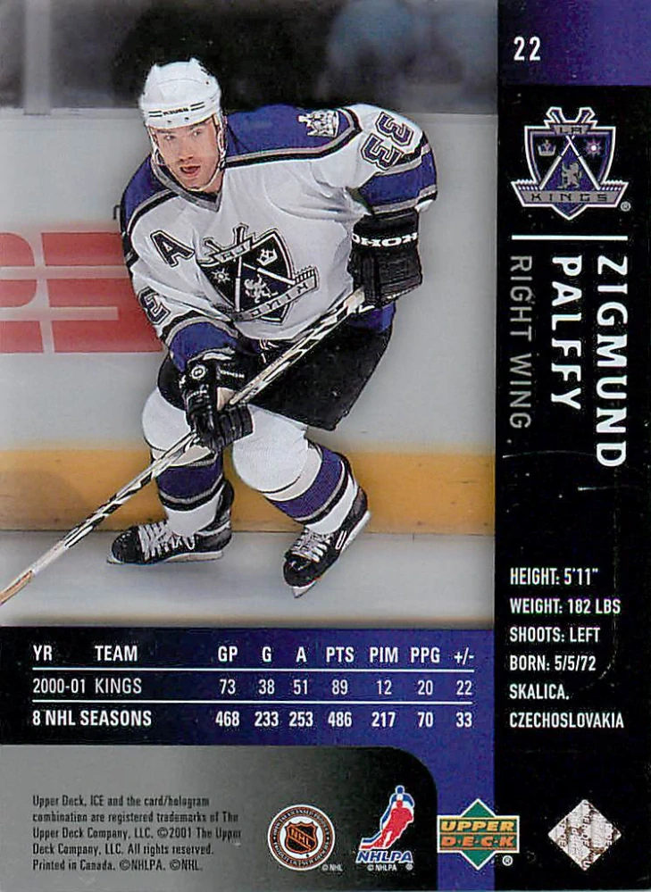 2001-02 UD Ice - Žigmund Pálffy #22