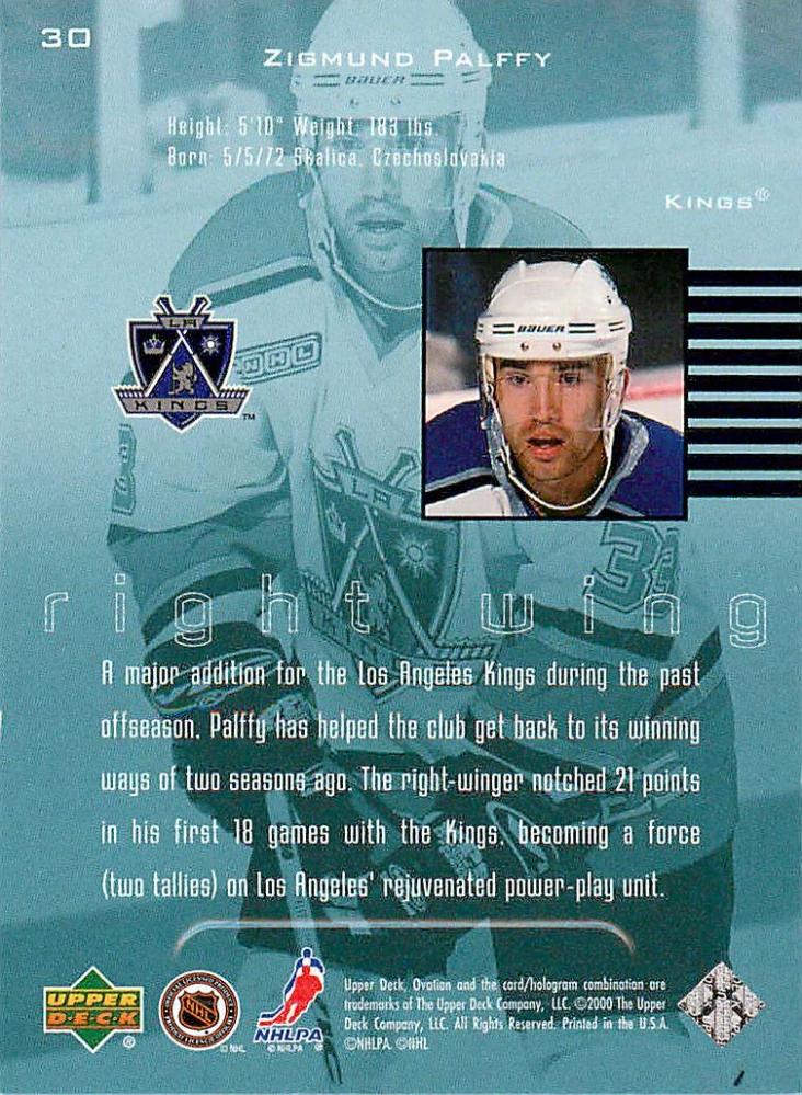 1999-00 UD Ovation - Žigmund Pálffy #30