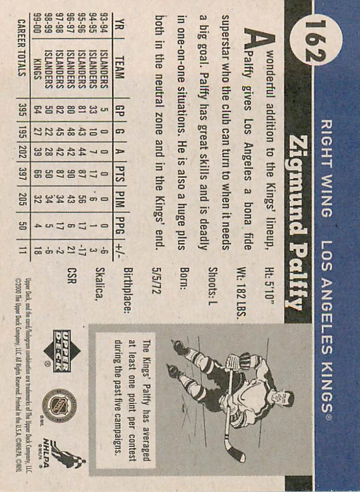 2000-01 UD Vintage - Žigmund Pálffy #162