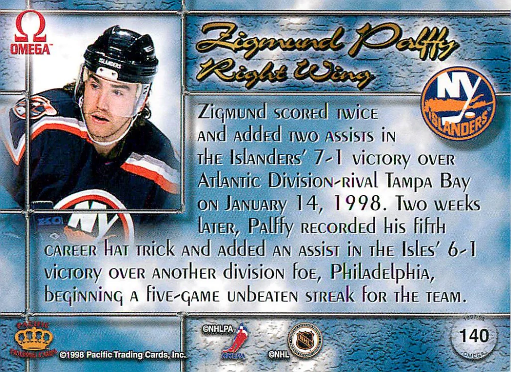 1997-98 Pacific Omega - Žigmund Pálffy #140