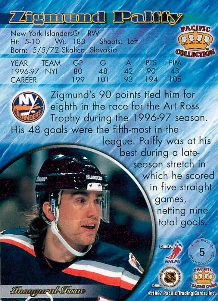 1997-98 Pacific Crown Collection - Žigmund Pálffy #5