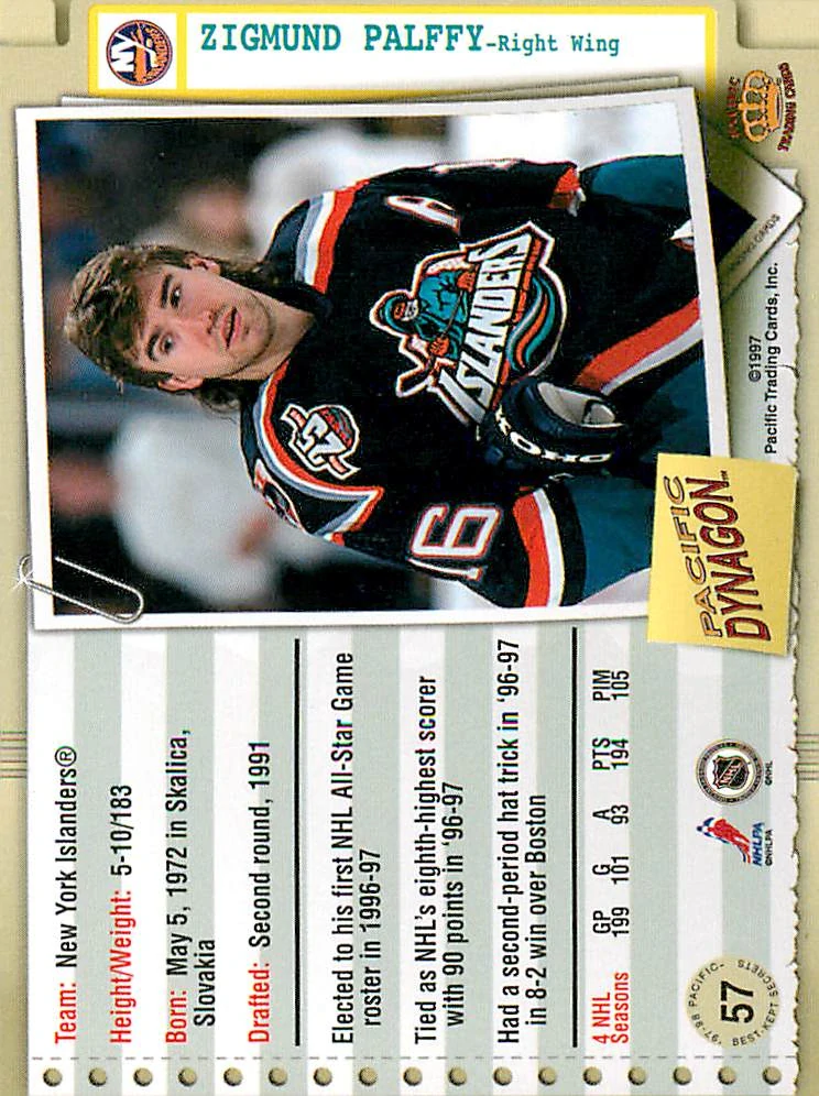 1997-98 Pacific Dynagon - Žigmund Pálffy - Best-Kept Secrets #57
