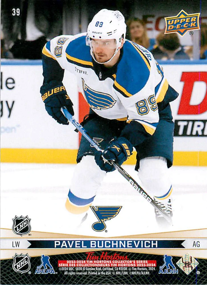 2023-24 UD Tim Hortons Greatest Duos - Robert Thomas, Pavel Buchnevich #39