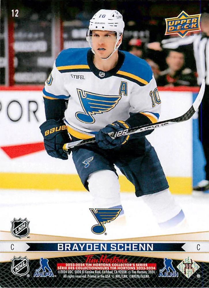 2023-24 UD Tim Hortons Greatest Duos - Jordan Kyrou, Brayden Schenn #12