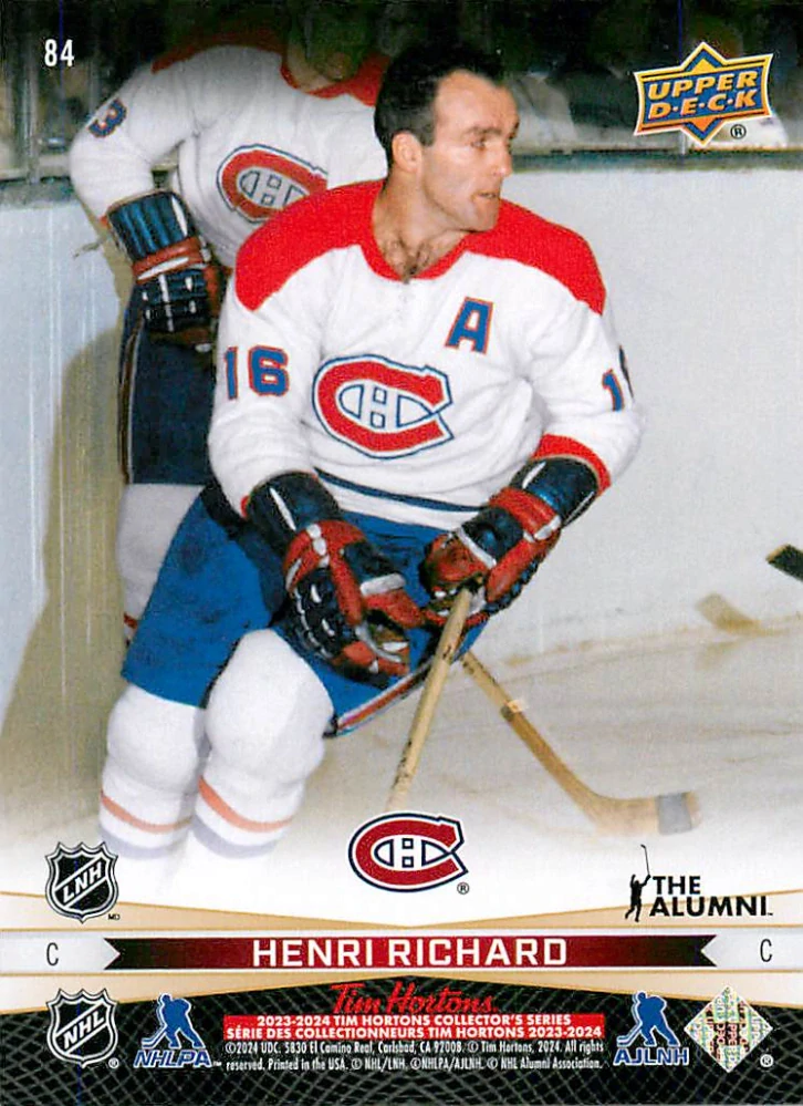 2023-24 UD Tim Hortons Greatest Duos - Jean Beliveau, Henri Richard #84