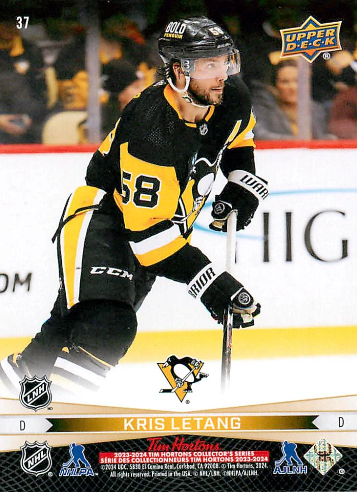 2023-24 UD Tim Hortons Greatest Duos - Tristan Jarry, Kris Letang #37
