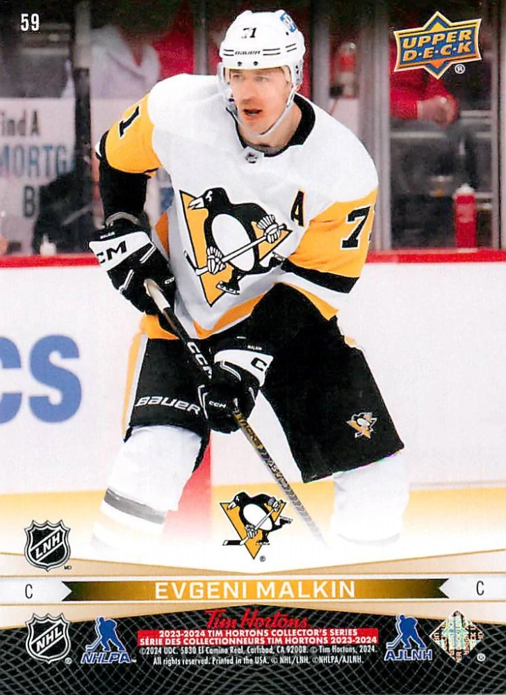 2023-24 UD Tim Hortons Greatest Duos - Jake Guentzel, Evgeni Malkin #59