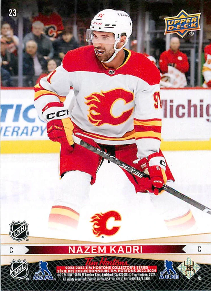 2023-24 UD Tim Hortons Greatest Duos - Jonathan Huberdeau, Nazem Kadri #23