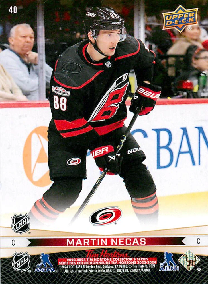 2023-24 UD Tim Hortons Greatest Duos - Andrei Svechnikov, Martin Nečas #40
