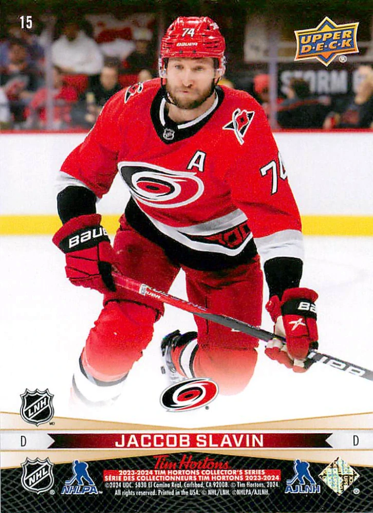2023-24 UD Tim Hortons Greatest Duos - Brent Burns, Jaccob Slavin #15