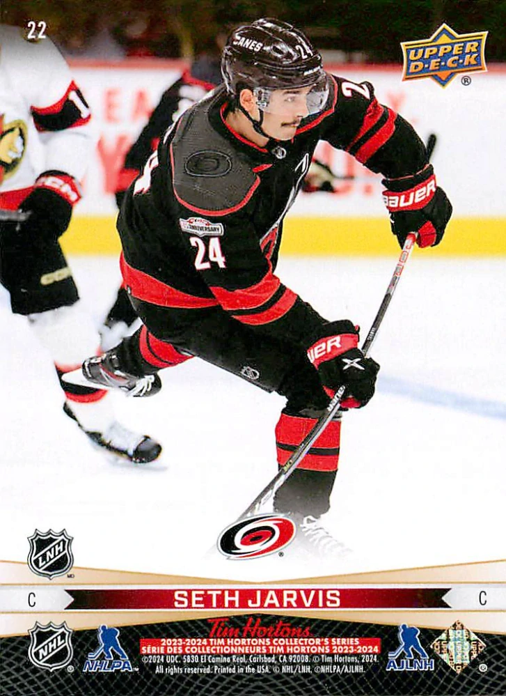 2023-24 UD Tim Hortons Greatest Duos - Sebastian Aho, Seth Jarvis #22
