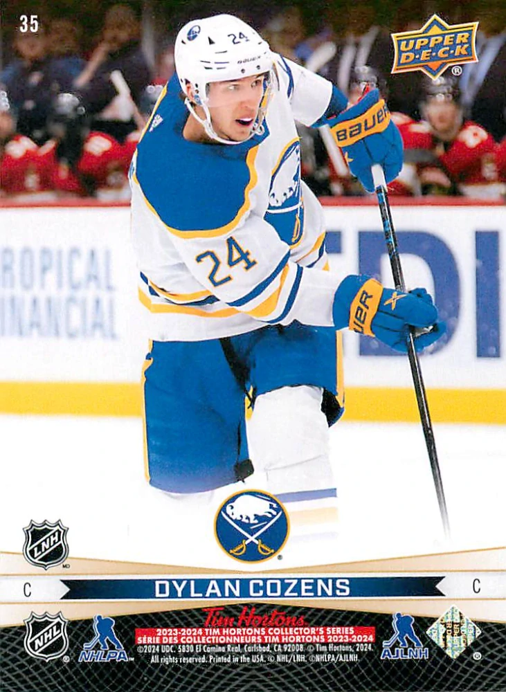 2023-24 UD Tim Hortons Greatest Duos - Tage Thompson, Dylan Cozens #35