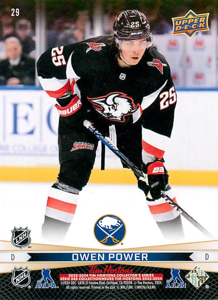 2023-24 UD Tim Hortons Greatest Duos - Rasmus Dahlin, Owen Power #29
