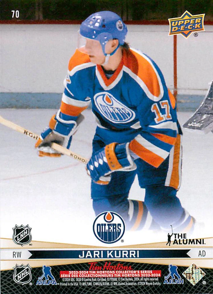 2023-24 UD Tim Hortons Greatest Duos - Wayne Gretzky, Jari Kurri #70