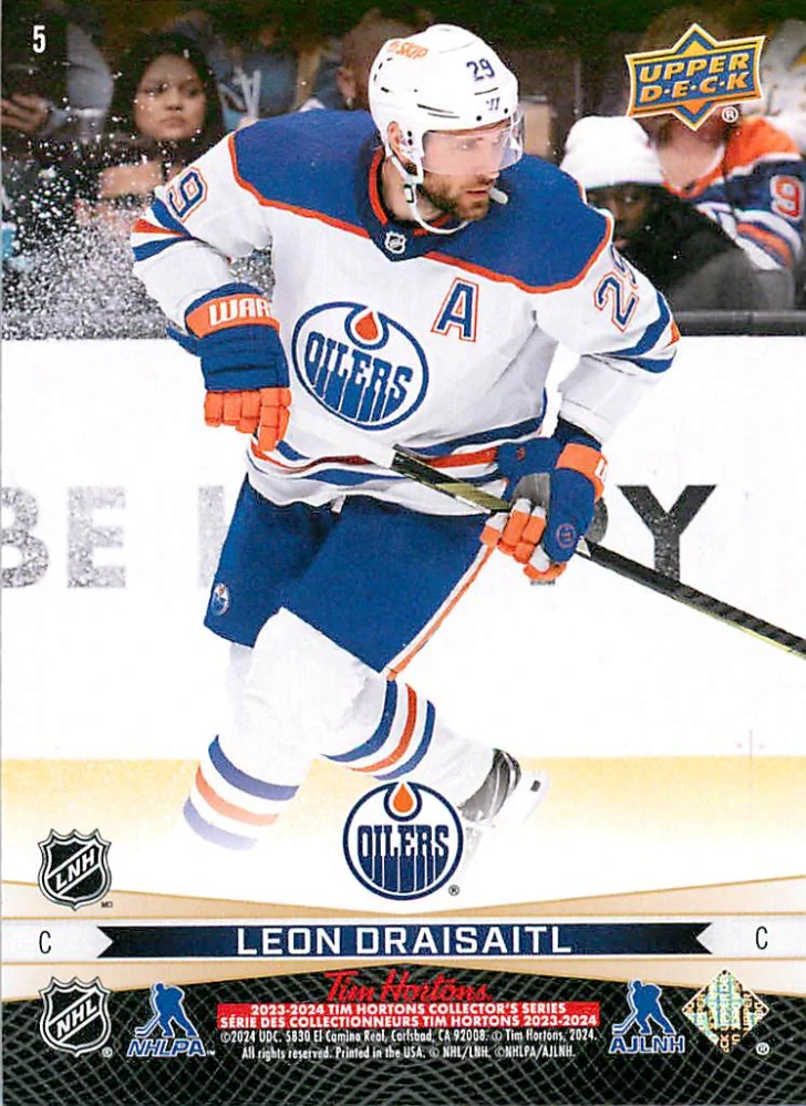 2023-24 UD Tim Hortons Greatest Duos - Connor McDavid, Leon Draisaitl #5