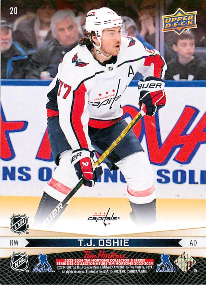 2023-24 UD Tim Hortons Greatest Duos - Tom Wilson, T.J. Oshie #20