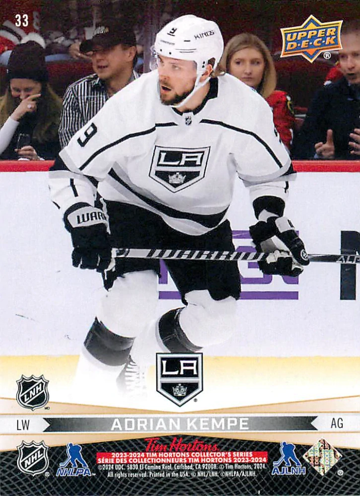 2023-24 UD Tim Hortons Greatest Duos - Anze Kopitar, Adrian Kempe #33