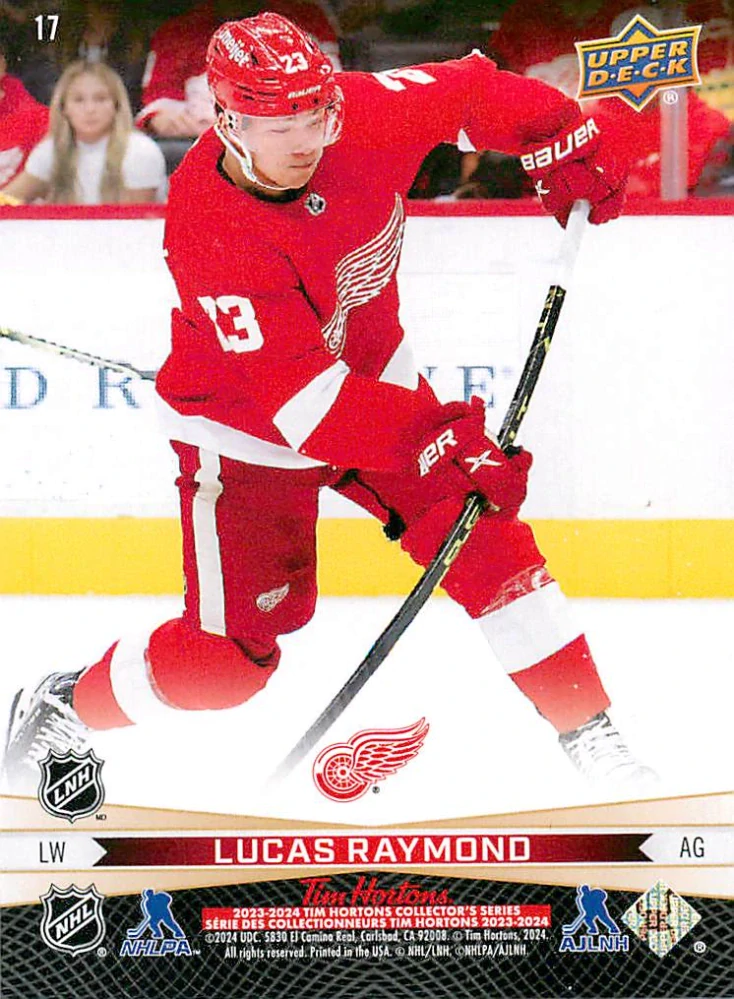 2023-24 UD Tim Hortons Greatest Duos - Dylan Larkin, Lucas Raymond #17