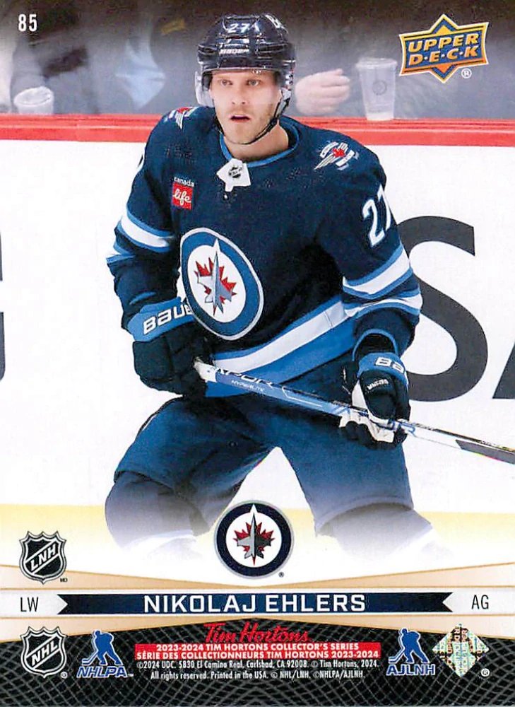 2023-24 UD Tim Hortons Greatest Duos - Kyle Connor, Nikolaj Ehlers #85