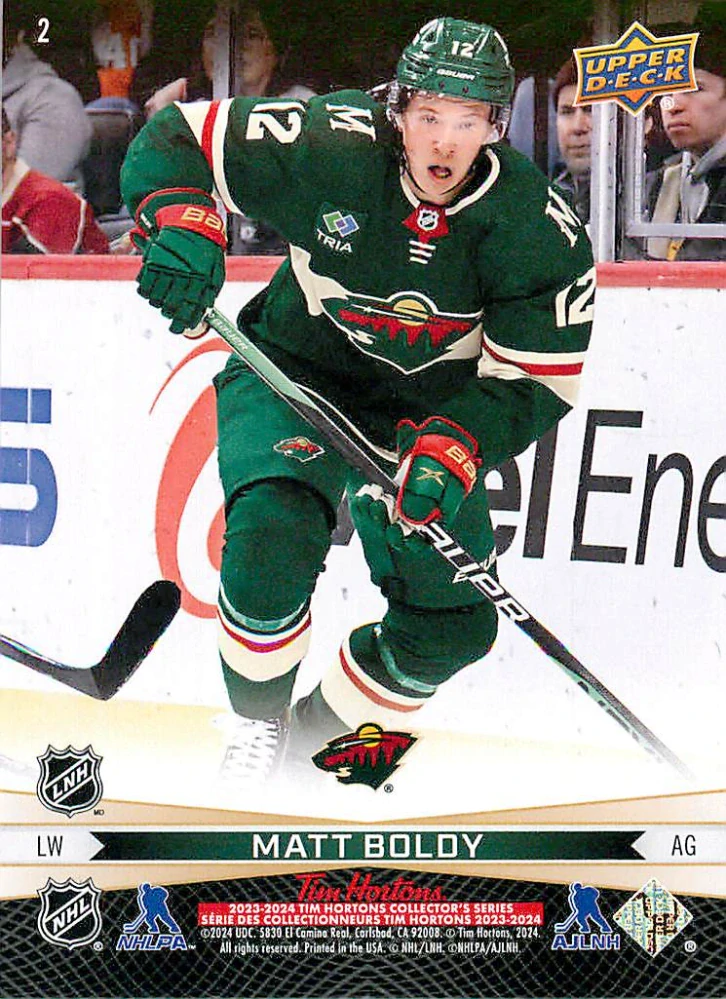 2023-24 UD Tim Hortons Greatest Duos - Kirill Kaprizov, Matt Boldy #2