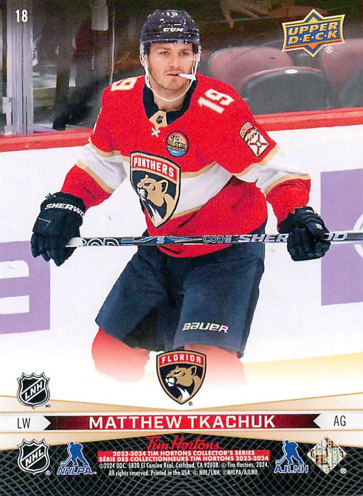 2023-24 UD Tim Hortons Greatest Duos - Brady Tkachuk, Matthew Tkachuk #18