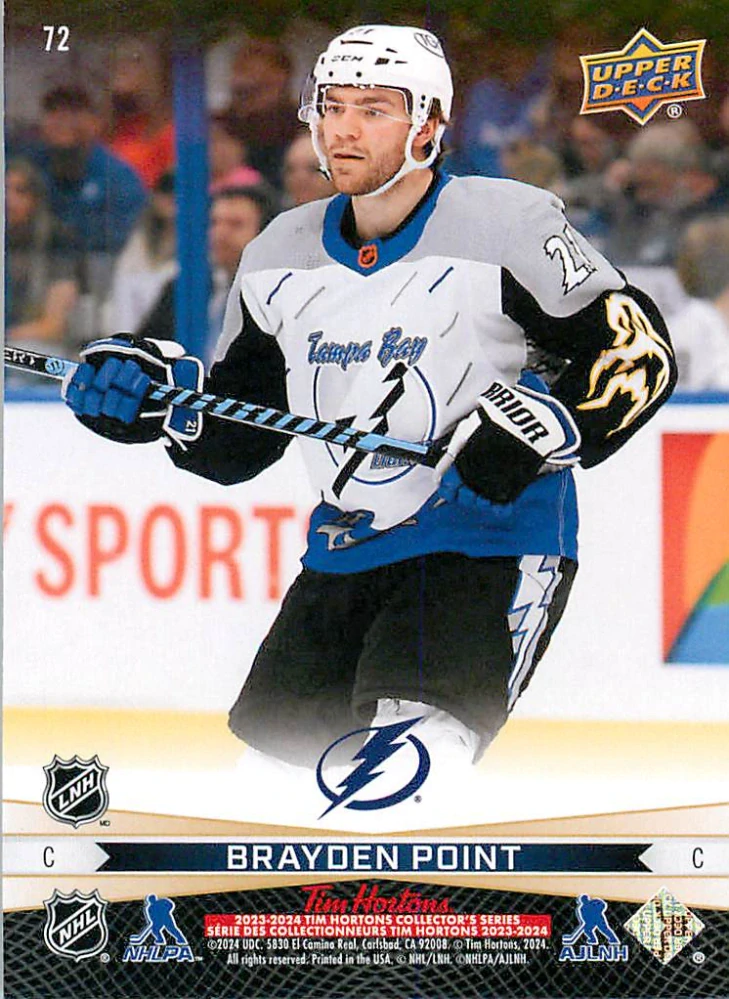 2023-24 UD Tim Hortons Greatest Duos - Steven Stamkos, Brayden Point #72